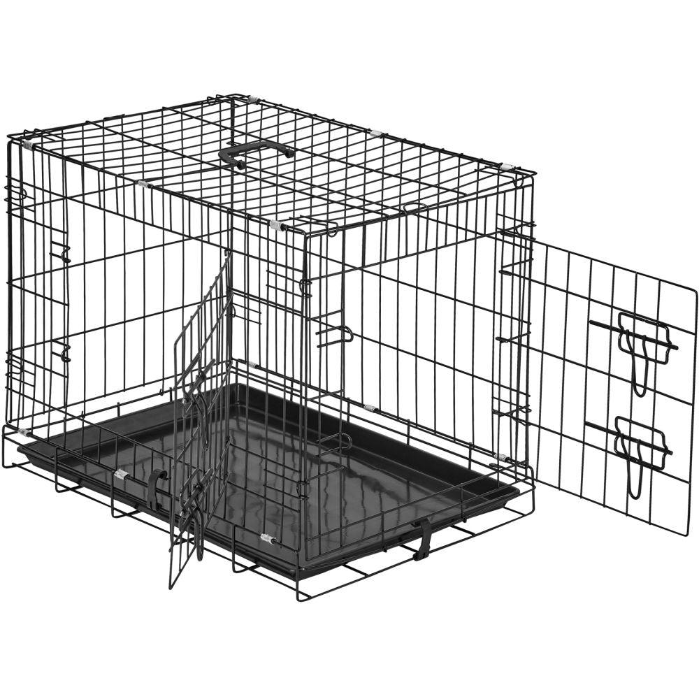 Cage de transport chien acier 60 x 44 x 51 cm 3708141 - Helloshop26