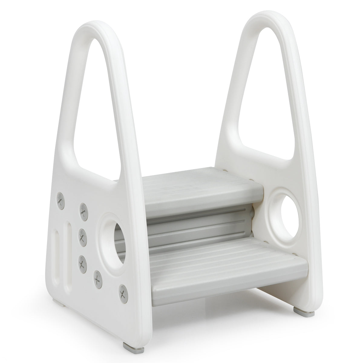 Marchepied Double Antidérapant Pour Enfant - Apprentissage Toilette Et Autonomie - Supporte 100 Kg - Hauteur 24 Cm