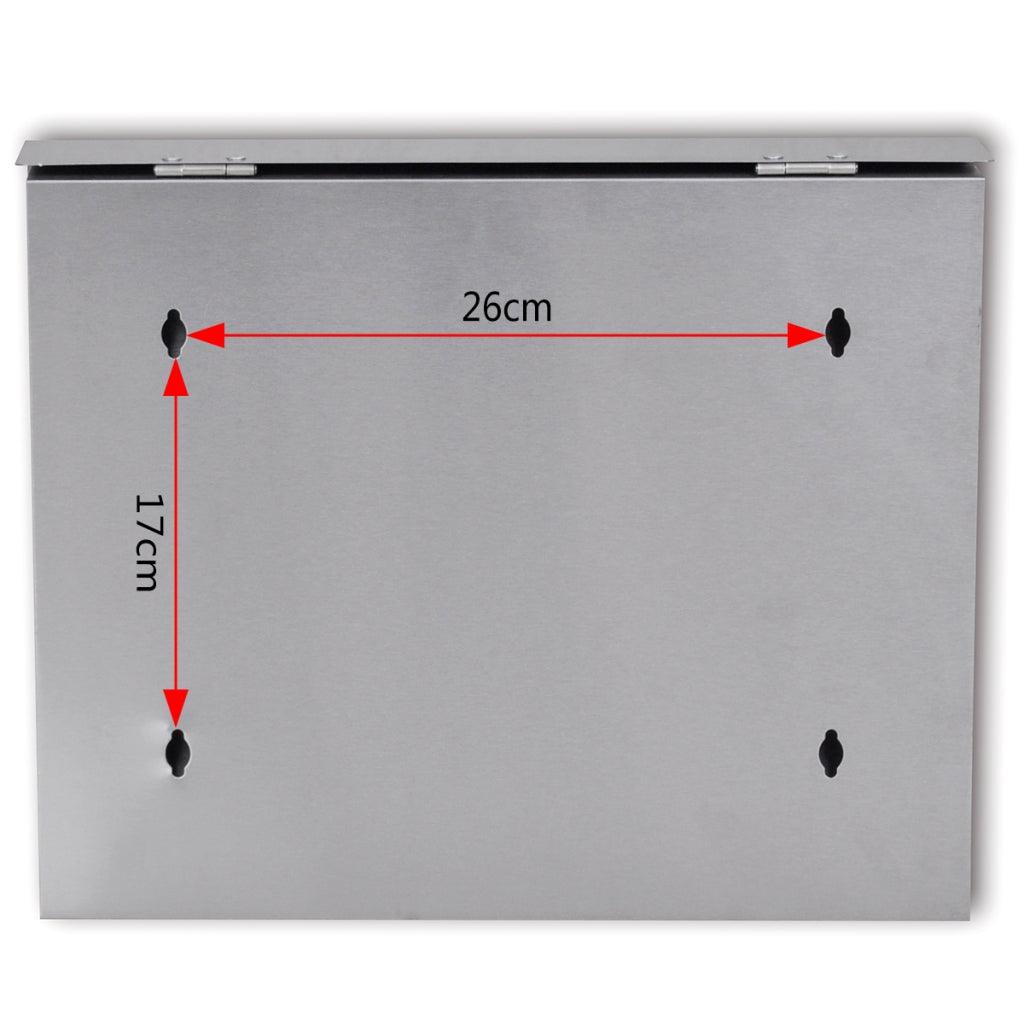 Boîte aux lettres en acier inoxydable jardin porte journaux 1002009 - Helloshop26