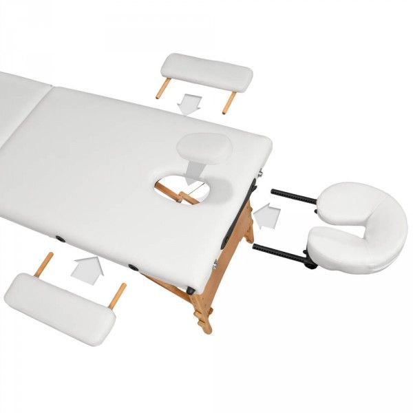Table de massage blanc 2 zones avec sac de transport 2008050