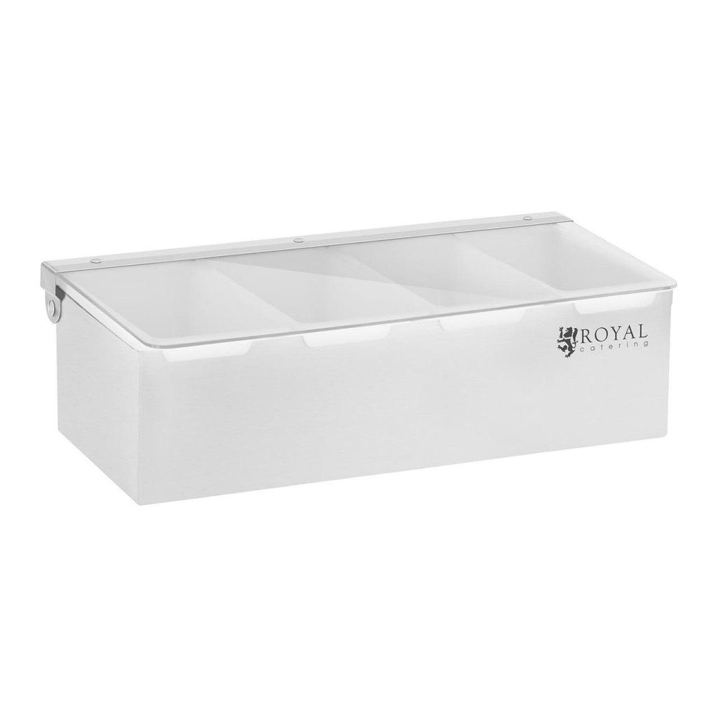 Boîte à condiments acier inoxydable/PP - 4 x 450 ml 14_0000740 - Helloshop26