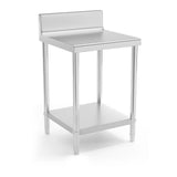 Table de travail cuisine professionnelle acier inox 60 x 60 cm avec rebord capacité de charge de 150 kg 14_0003661