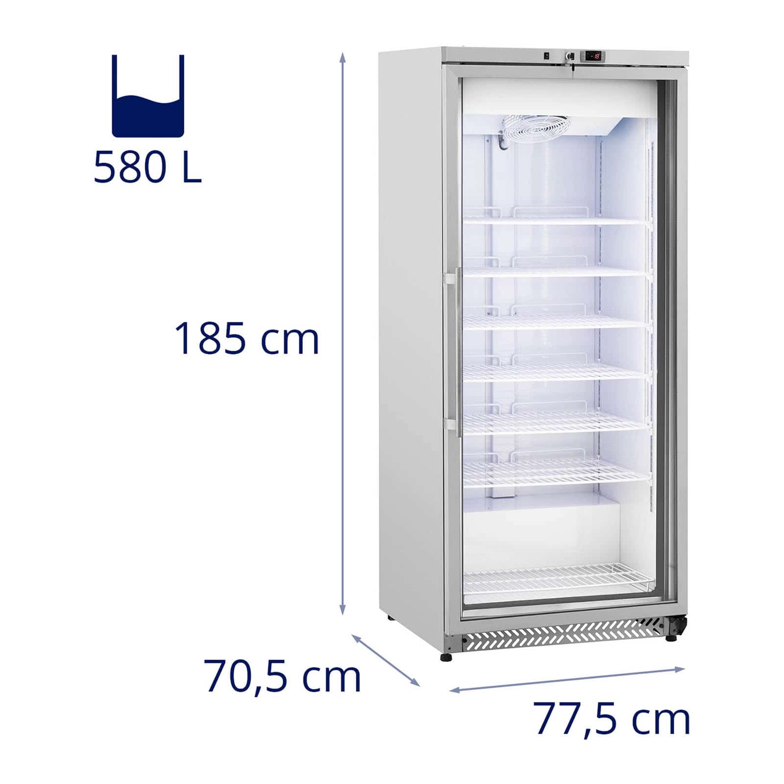 Grand congélateur armoire vertical grande capacité réfrigérant (volume –  Helloshop26