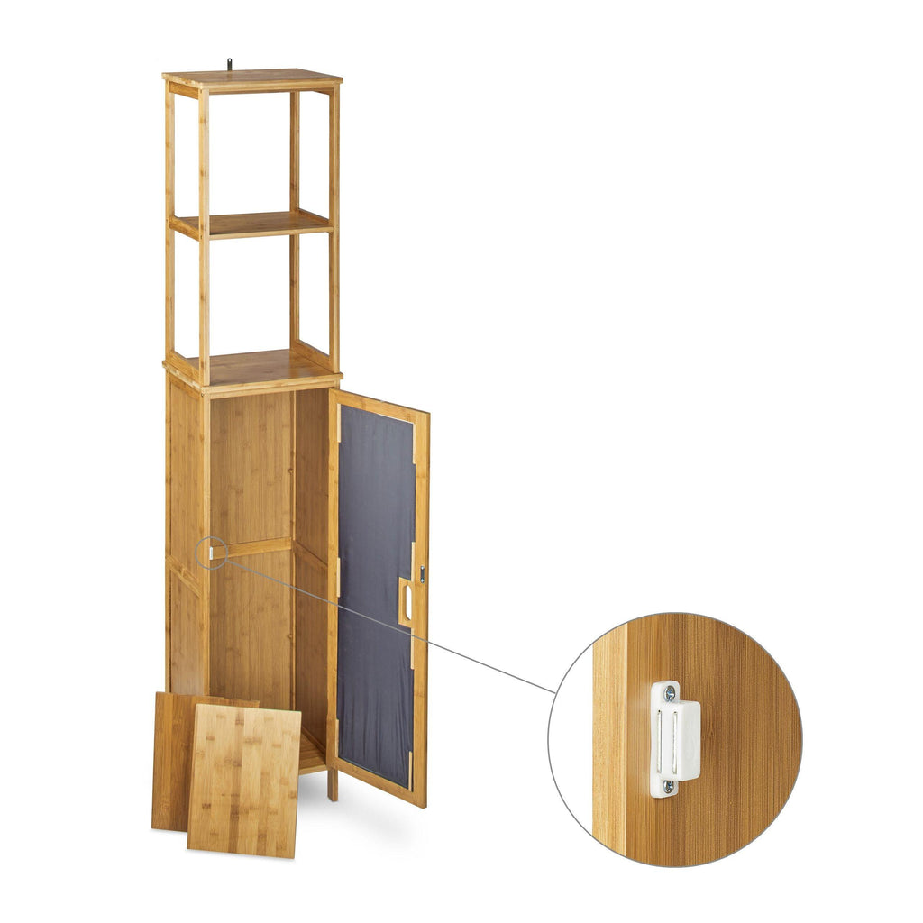 Armoire de salle de bain bambou 5 étages 170 cm 13_0000277 - Helloshop26