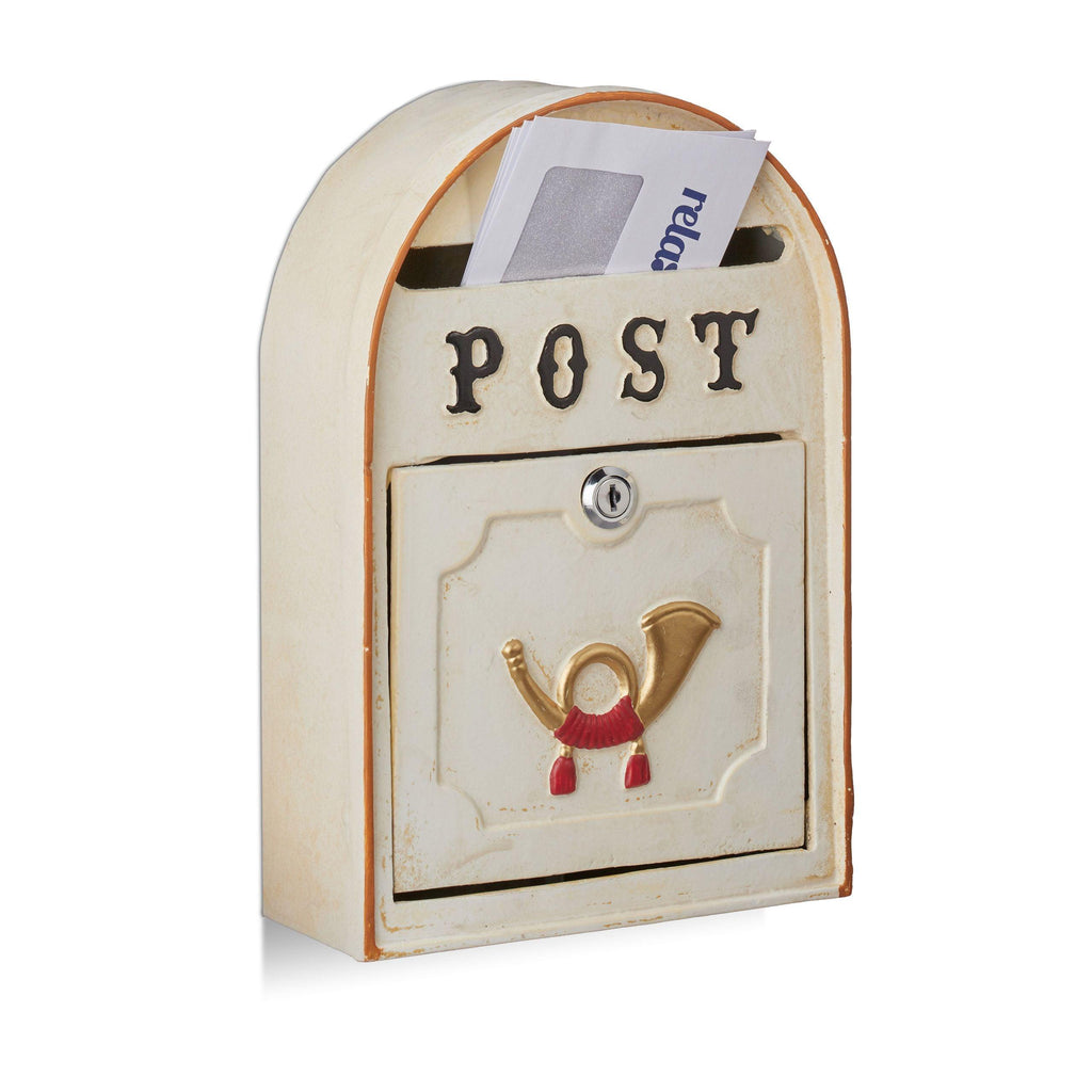 Boîte aux lettres antique western métal beige 13_0000455 - Helloshop26