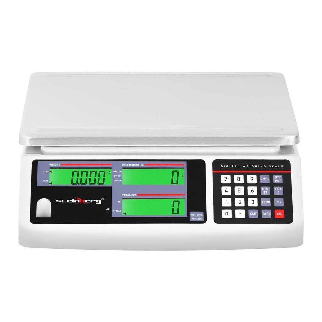 Balance compteuse - 30 kg / 1 g - 3 écrans LCD - Batterie 72 h 14_0000595 - Helloshop26