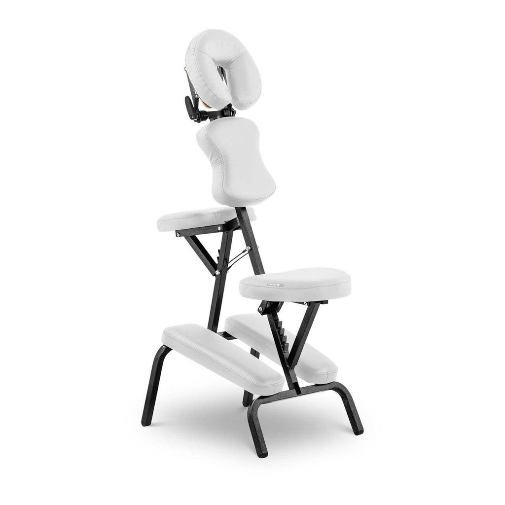 Chaise de massage pliante couleur acier blanc 14_0000885 - Helloshop26