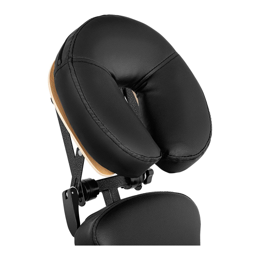 Chaise de massage acier pliante revêtement  PVC  capacité 130 kg avec sac couleur noire 14_0000884 - Helloshop26