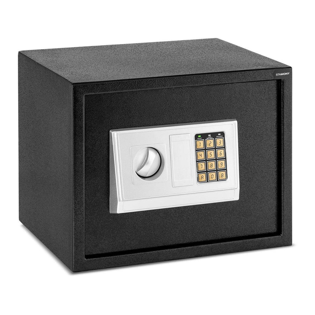 Coffre-fort électronique numérique combinaison programmable clés de secours piles incluses acier- 38 x 30 x 30 cm 14_0001081 - Helloshop26