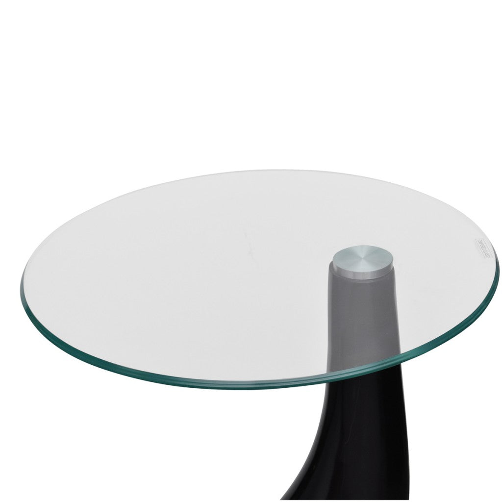 Table basse design noir verre  0902008