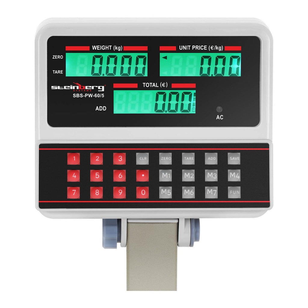 Balance poids-prix - 100kg/10g - LCD blanc 14_0000677 - Helloshop26