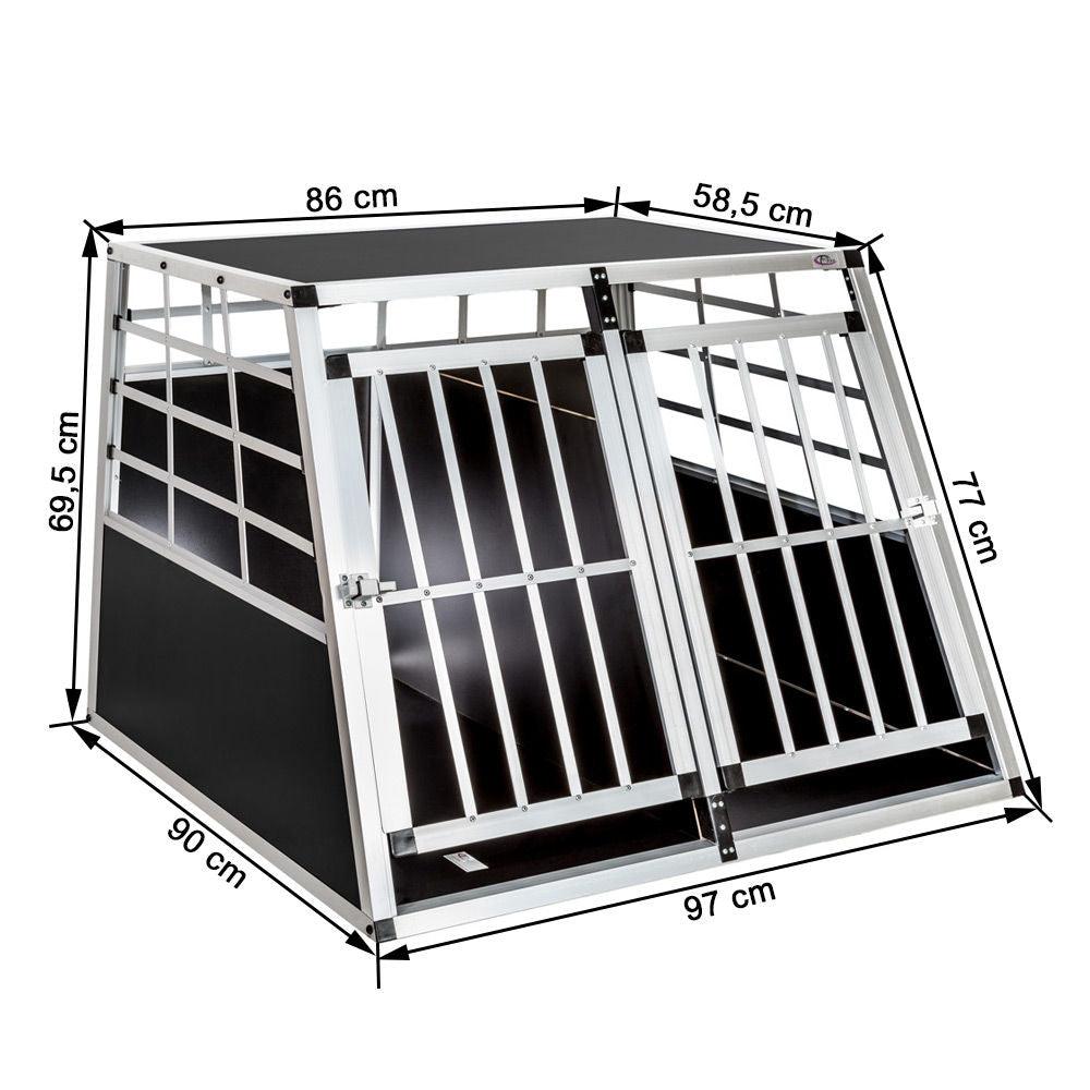 Cage de transport pour chien double dos droit 97 x 90 x 69,5 cm 3708144/2 - Helloshop26
