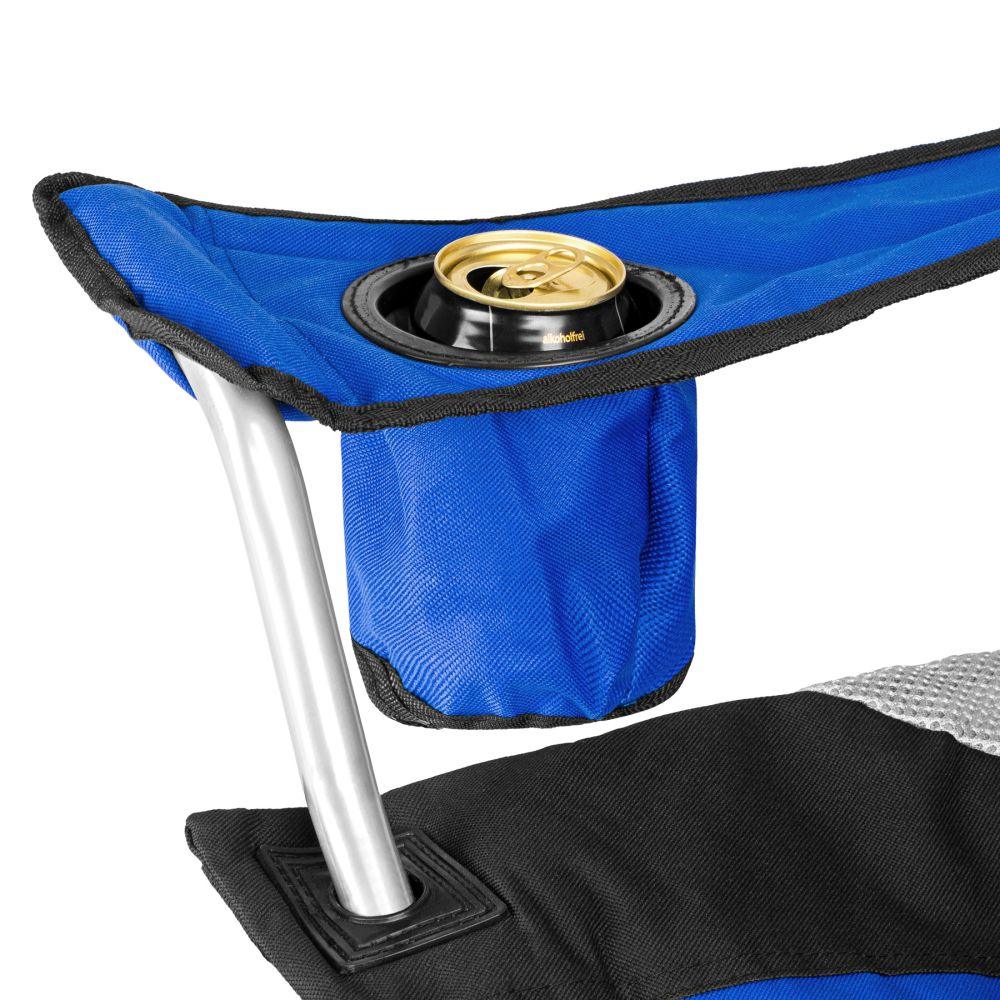 Chaise pliante avec rembourrage camping bleu 2208089_2 - Helloshop26
