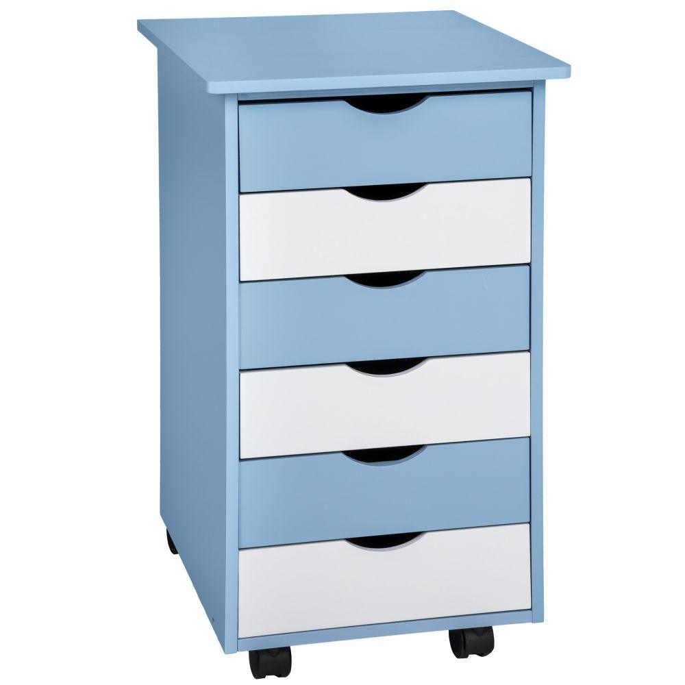 Bureau enfant avec caisson meuble bleu 0508095 - Helloshop26