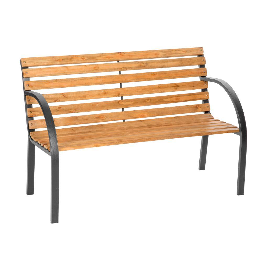 Banc de jardin bois meuble 120 cm 2208149 - Helloshop26