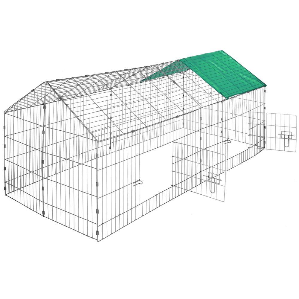 Enclos cage pour rongeurs 180 x 75 x 75 cm vert 3708154 - Helloshop26