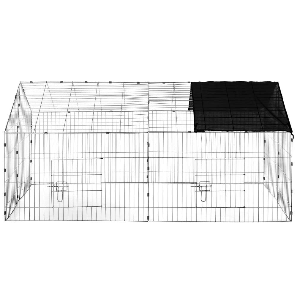 Enclos cage pour rongeurs 180 x 75 x 75 cm noir 3708153 - Helloshop26