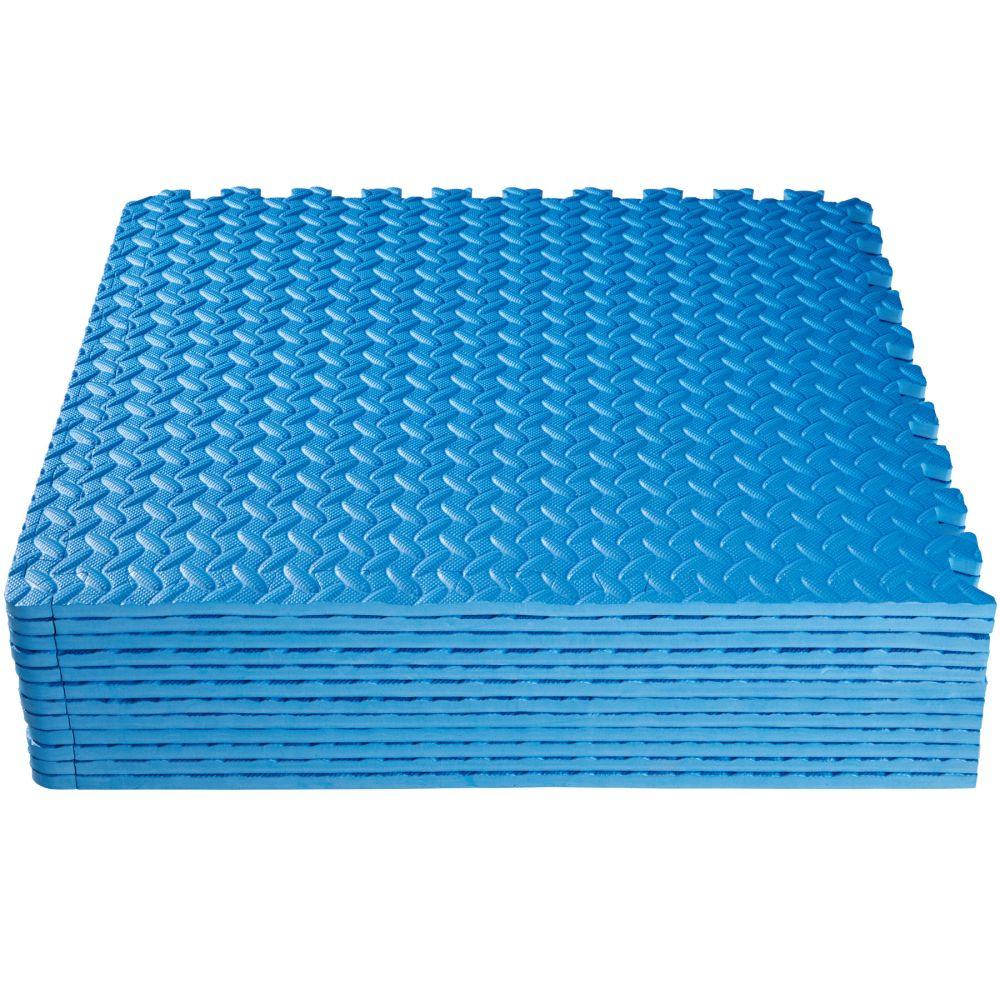 Ensemble de 12 dalles carrées eva tapis de sol sport bleu 08_0000432 - Helloshop26