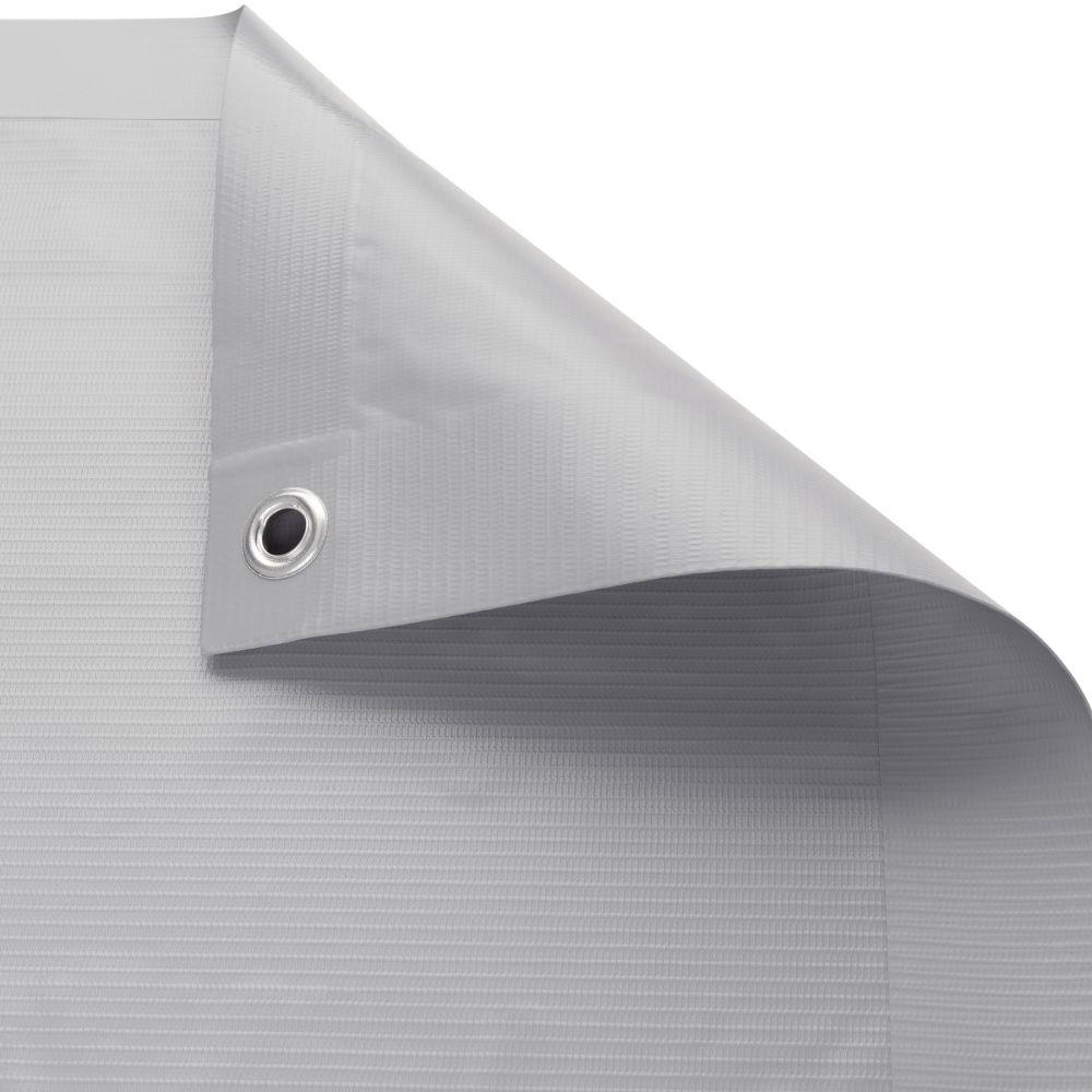 Brise vue brise vent film anti regards clôture paravent PVC pour balcon gris 90 cm 2208230 - Helloshop26