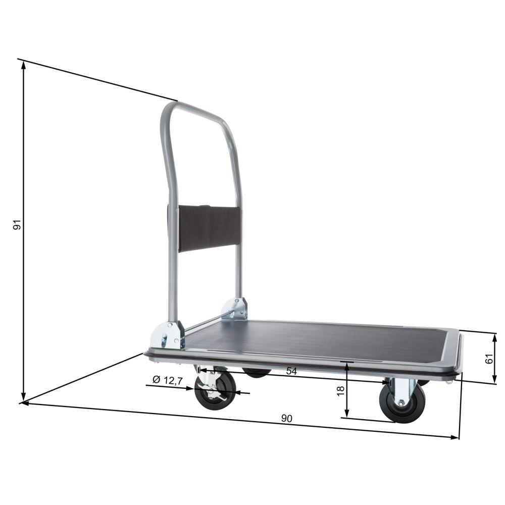 Chariot noir 300 kg outils outillage atelier 0208019 - Helloshop26