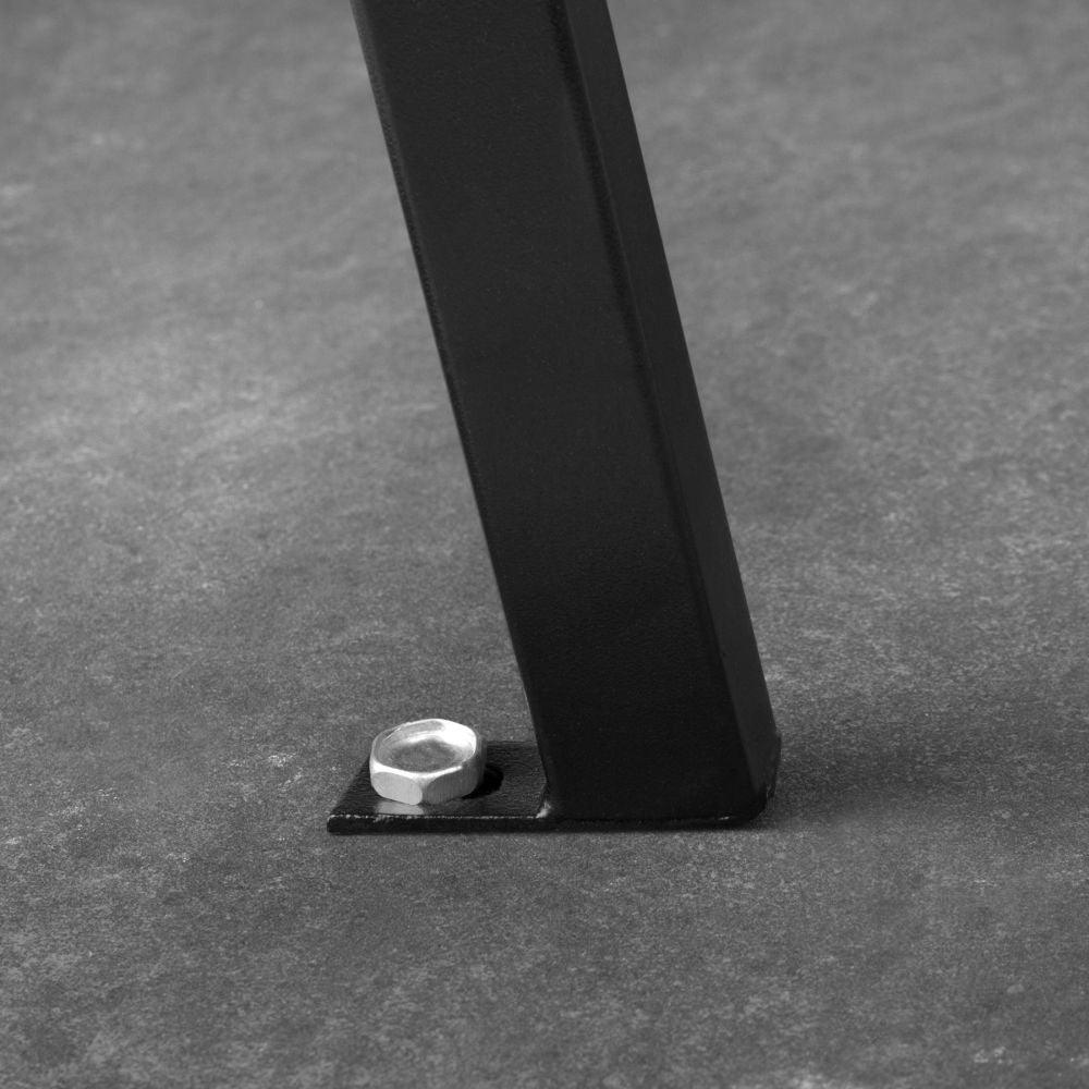 Banc de jardin meuble acier laqué 126 cm noir 2208150 - Helloshop26