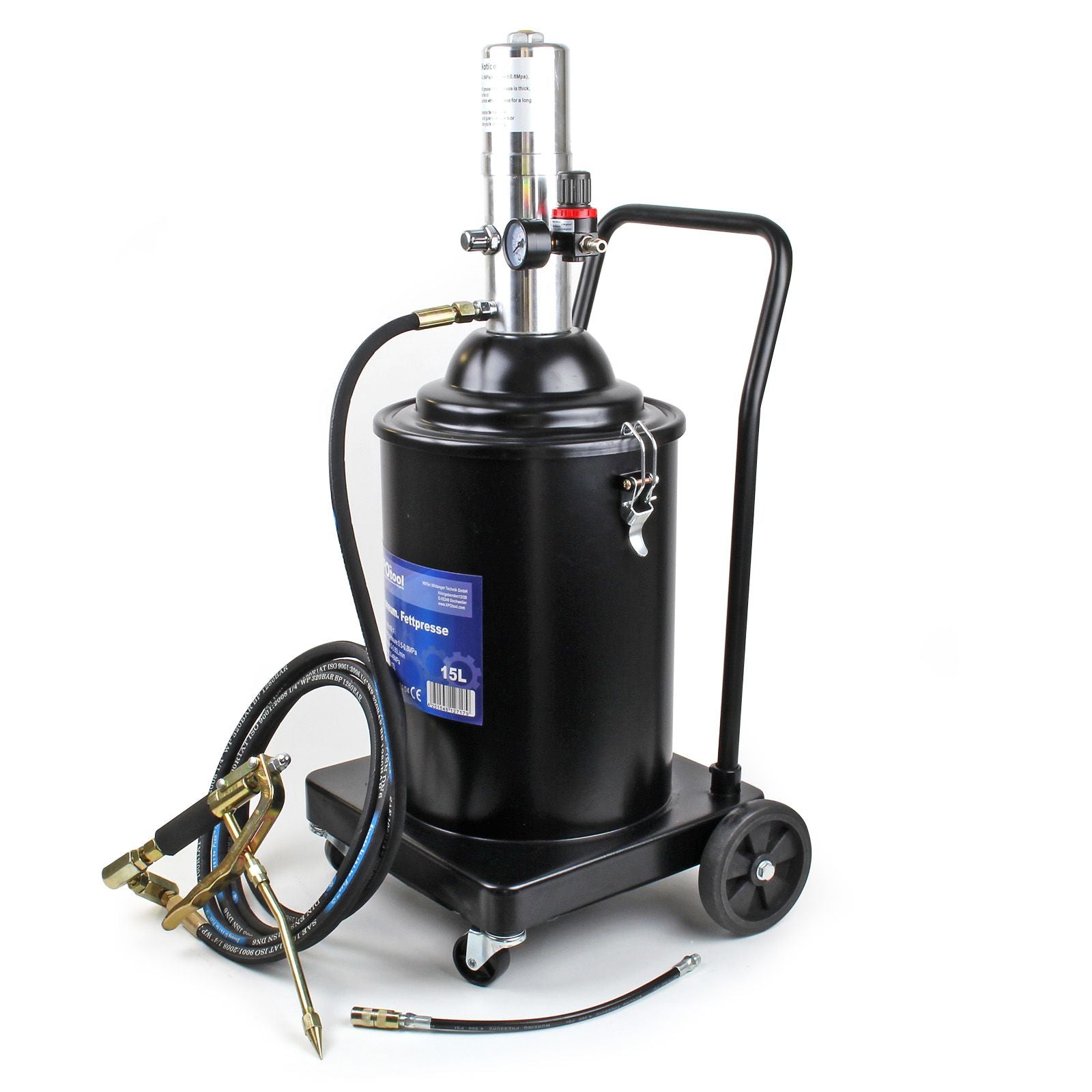 Pompe à graisse pneumatique mobile professionnelle 15 litres air compr –  Helloshop26