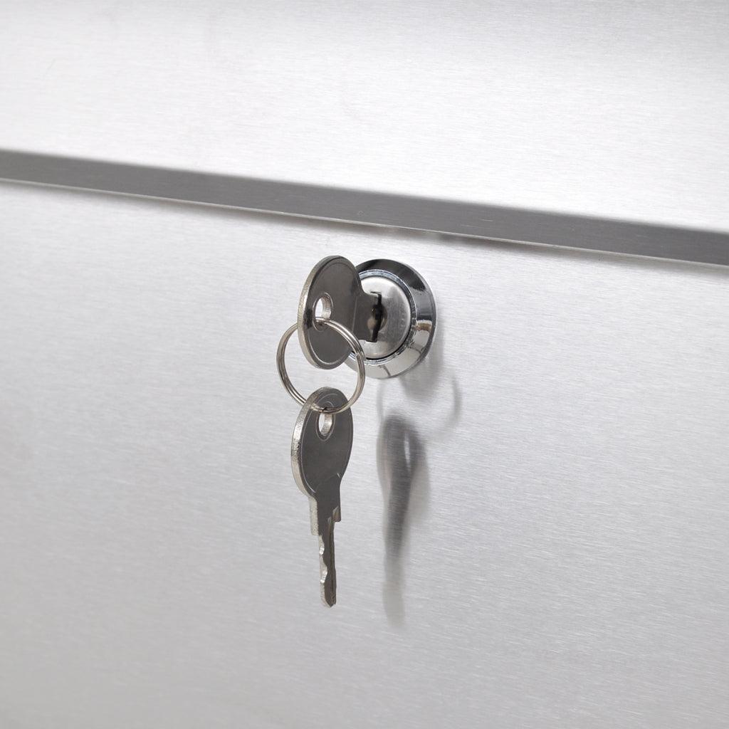 Boîte aux lettres en acier inoxydable jardin porte journaux 1002009 - Helloshop26