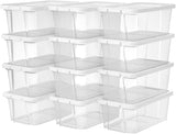 Lot de 12 boîtes à chaussures avec couvercle boîte de rangement pour chaussures outils de couture petite boîte jusqu’à la pointure de 41 transparente 12_0000017