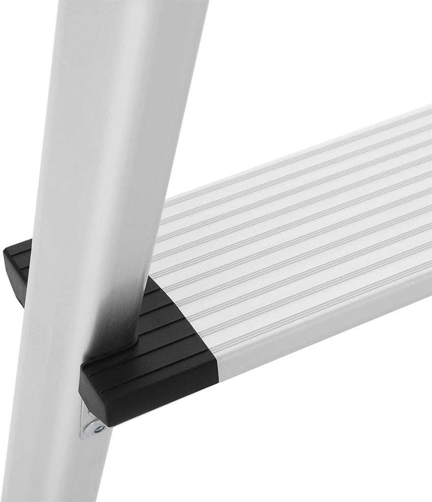 Échelle domestique pliable escabeau marchepied 3 niveaux en alu antidérapant capacité de charge 150 kg conforme aux normes 12_0000480 - Helloshop26