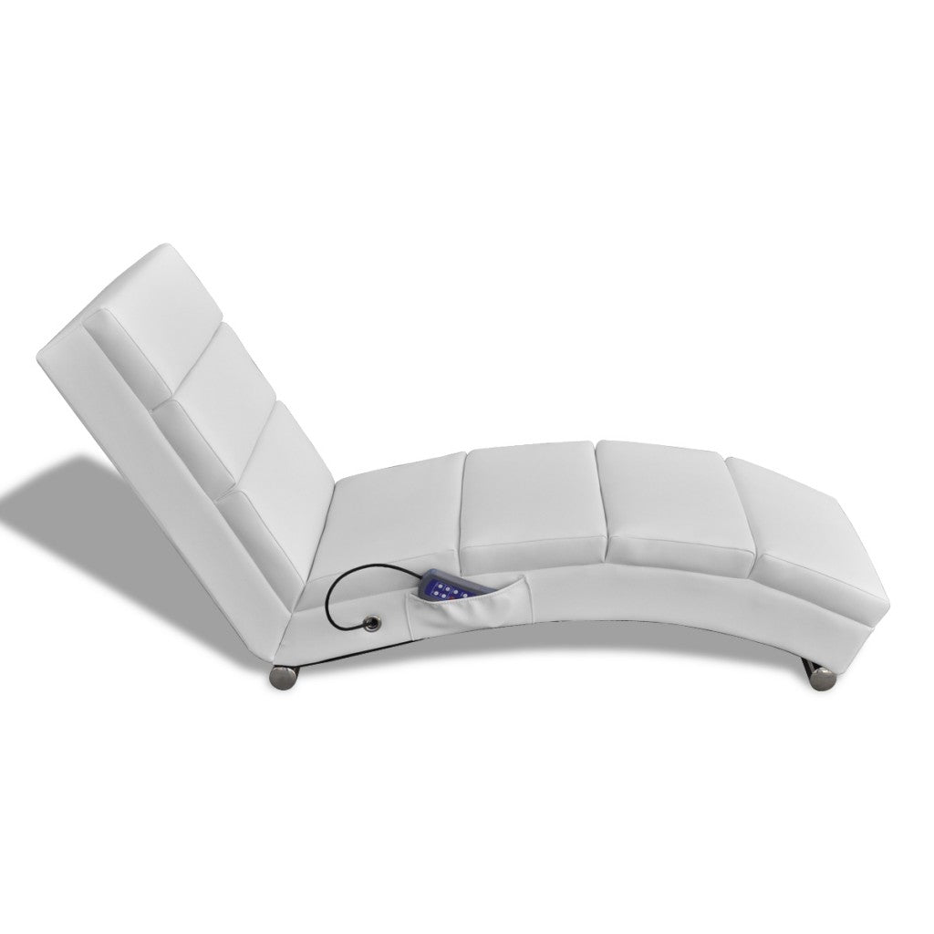 Fauteuil de massage chaise relaxation électrique blanc 1702014