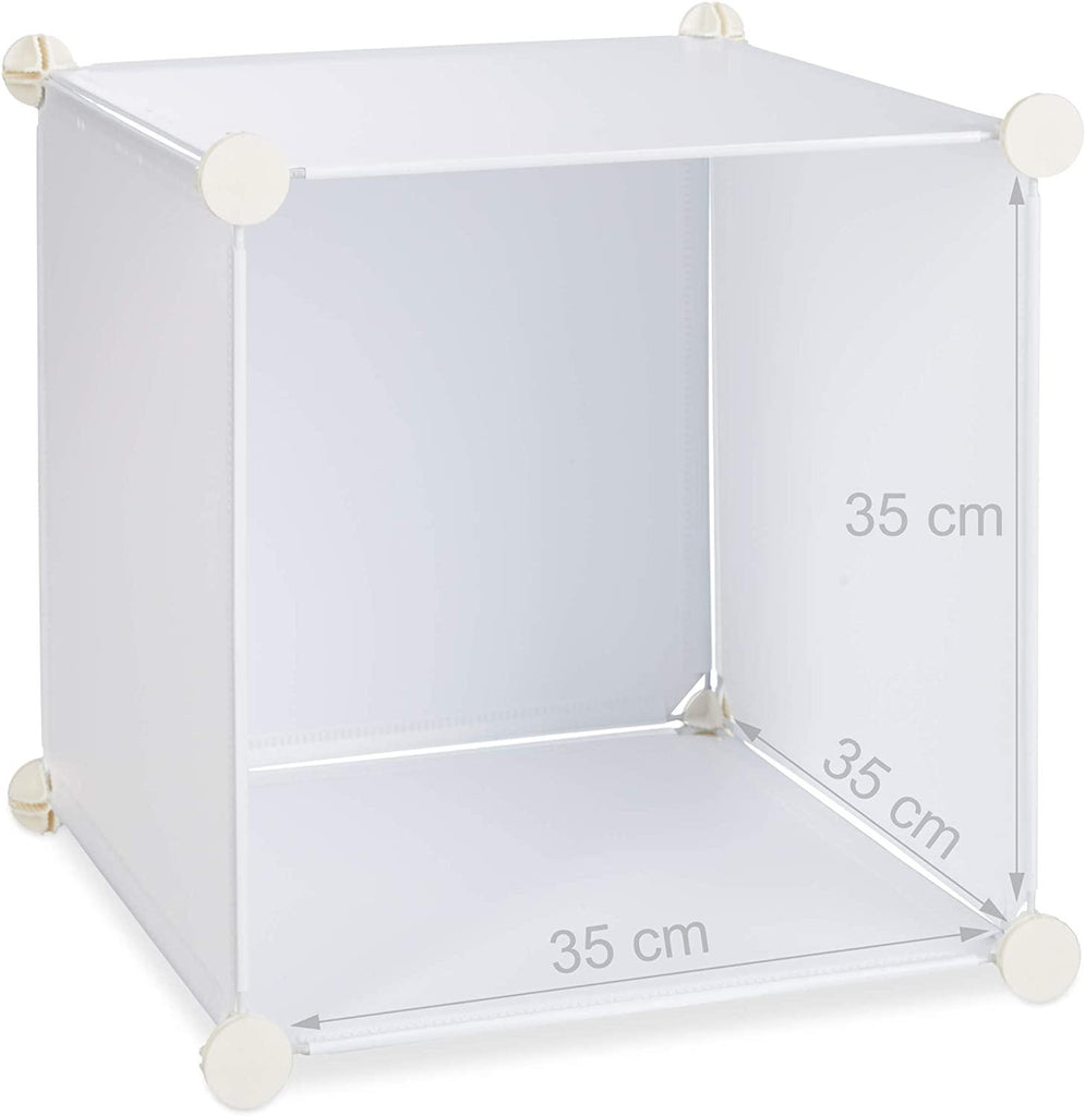 Armoire de rangement en plastique meuble penderie étagère avec portes et tringle 145 cm blanc 13_0001961_2 - Helloshop26