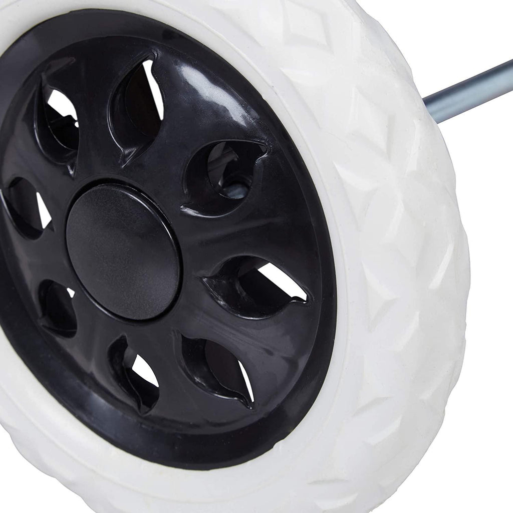 Chariot de courses pliable sac amovible 28 litres caddie pour achats roulettes gris 13_0000707 - Helloshop26