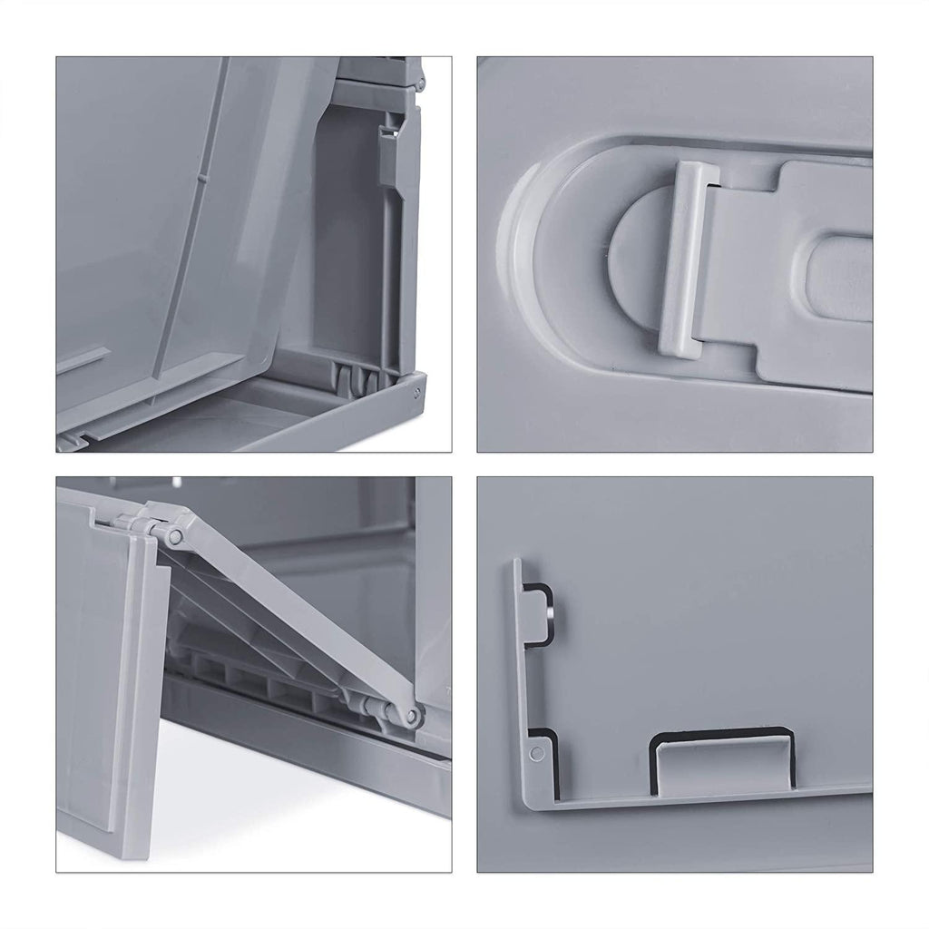 Boîte de transport pliable couvercle 60 litres gris 13_0000497_2 - Helloshop26