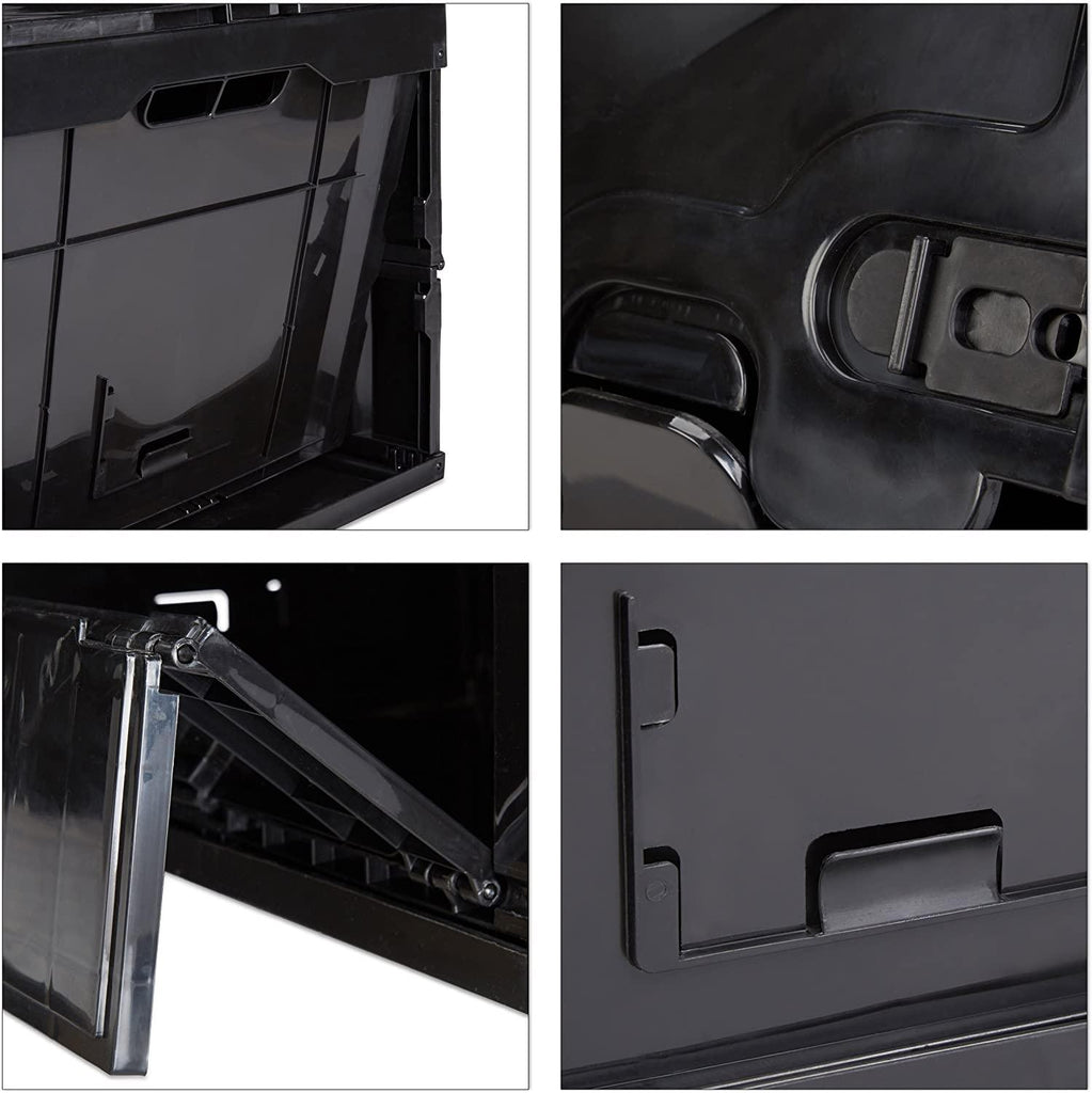 Boîte de transport pliable couvercle 60 litres noir 13_0000497 - Helloshop26