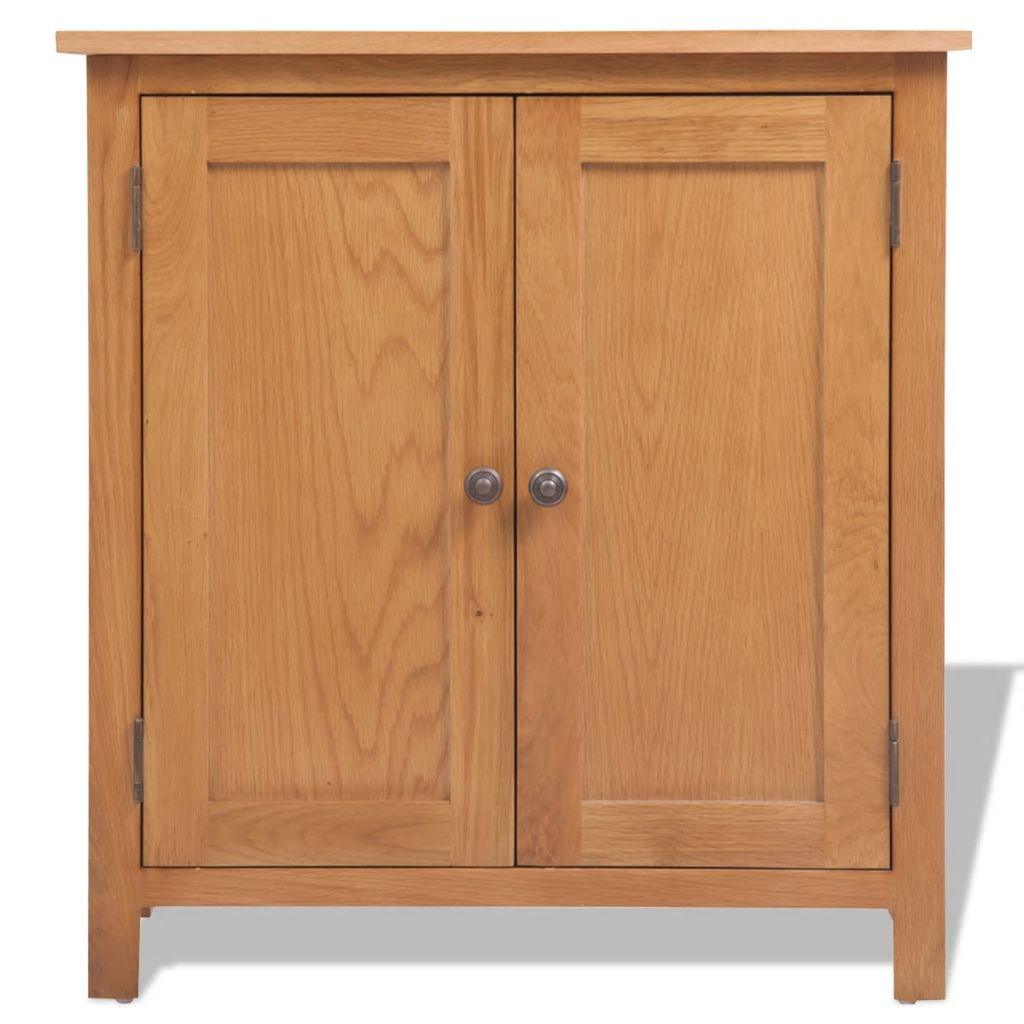 Buffet bahut armoire console meuble de rangement 75 cm bois de chêne massif 4402272 - Helloshop26