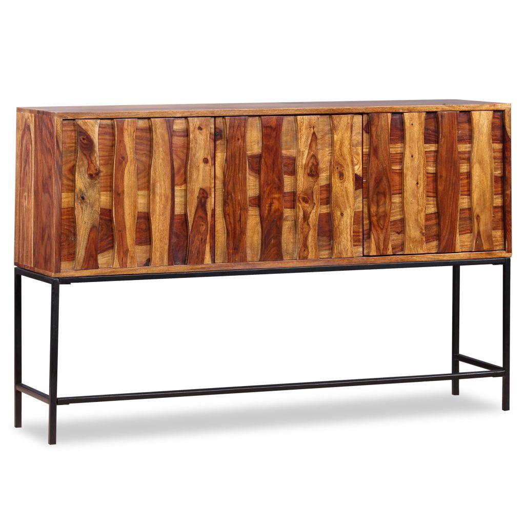 Buffet bahut armoire console meuble de rangement bois massif de sesham 120 cm 4402150 - Helloshop26