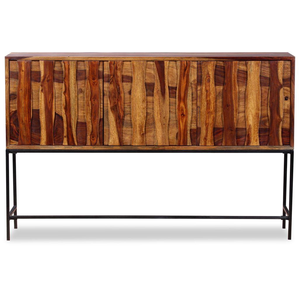 Buffet bahut armoire console meuble de rangement bois massif de sesham 120 cm 4402150 - Helloshop26