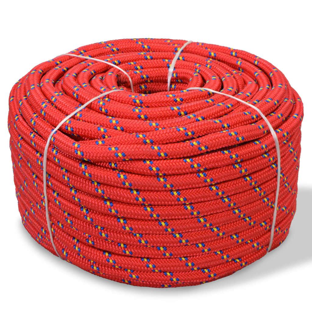 Corde de bateau polypropylène rouge 6 mm corde de levage corde en bobine 02_0003362 - Helloshop26