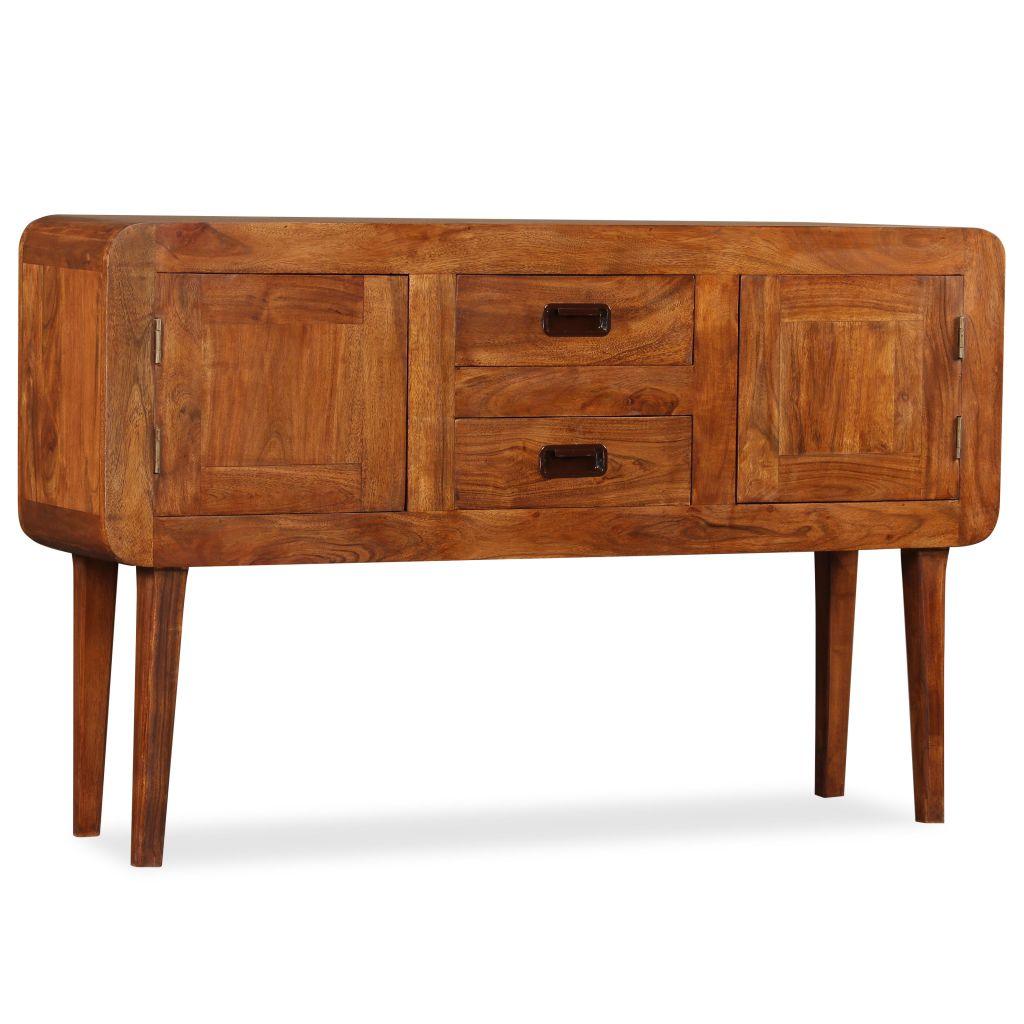 Buffet bahut armoire console meuble de rangement bois massif avec finition en bois de sesham 120 cm 4402022 - Helloshop26