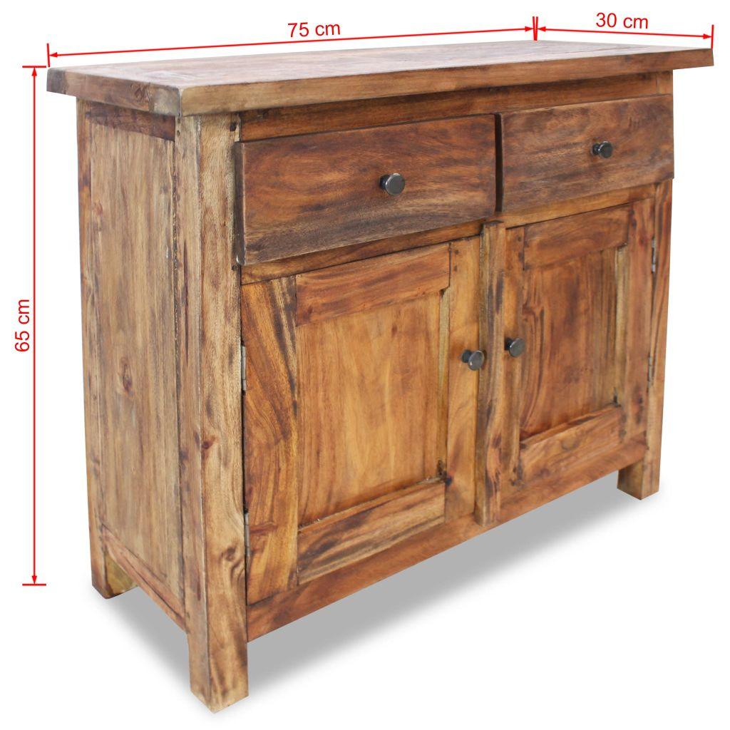 Buffet bahut armoire console meuble de rangement bois de récupération massif 75 cm 4402019 - Helloshop26