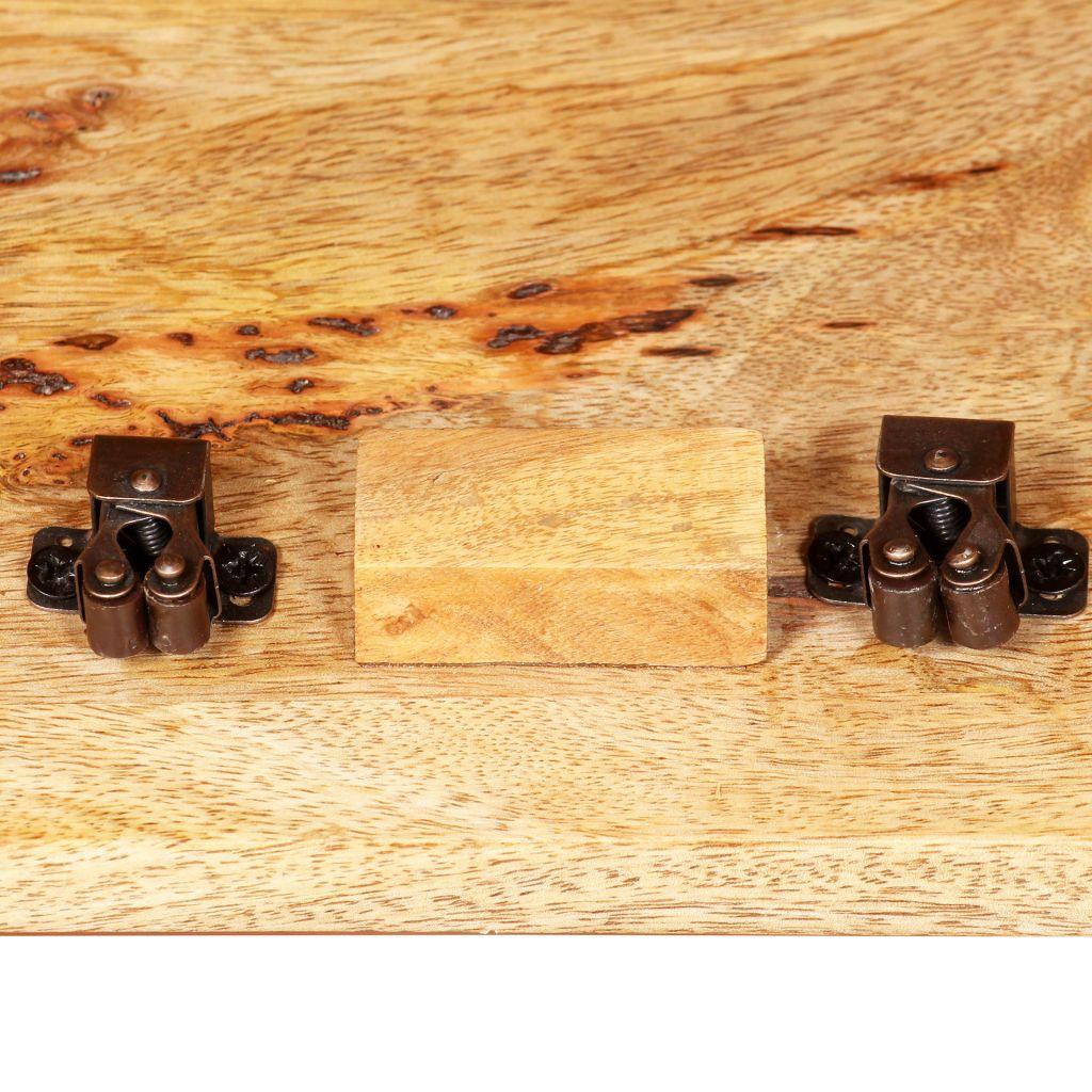 Buffet bahut armoire console meuble de rangement bois massif de manguier 118  cm 4402030 - Helloshop26