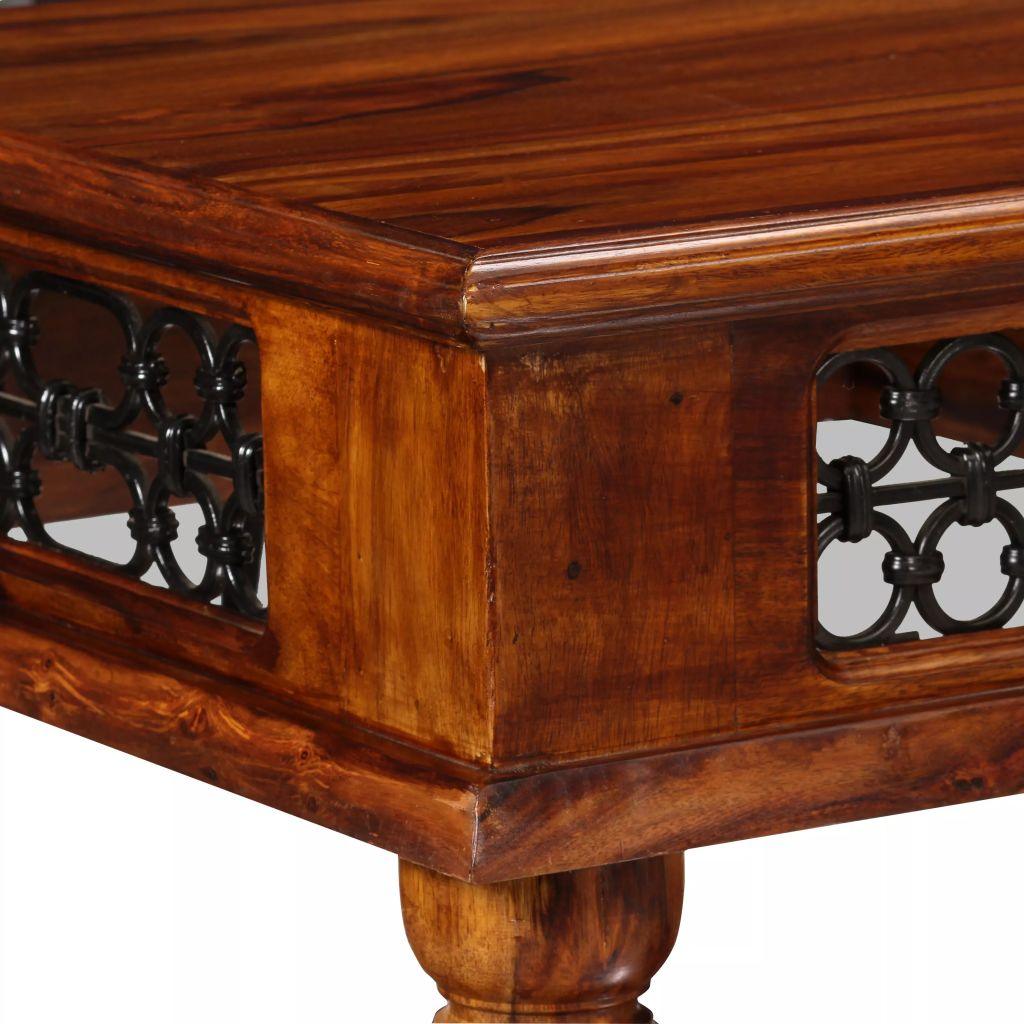 Bureau table meuble travail informatique bois massif de sesham 120 cm 0502135 - Helloshop26