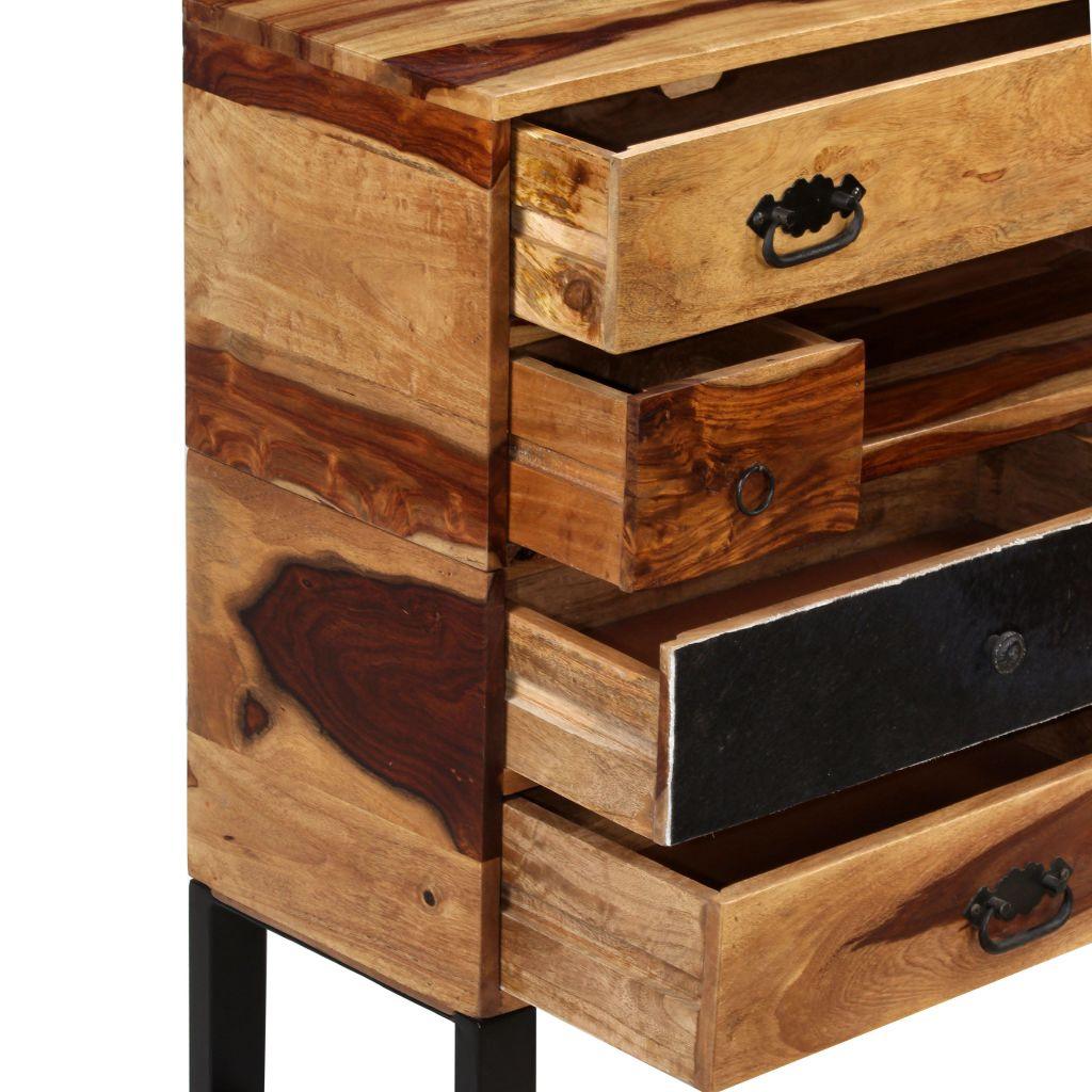 Buffet bahut armoire console meuble de rangement bois massif de sesham 115 cm 4402100 - Helloshop26