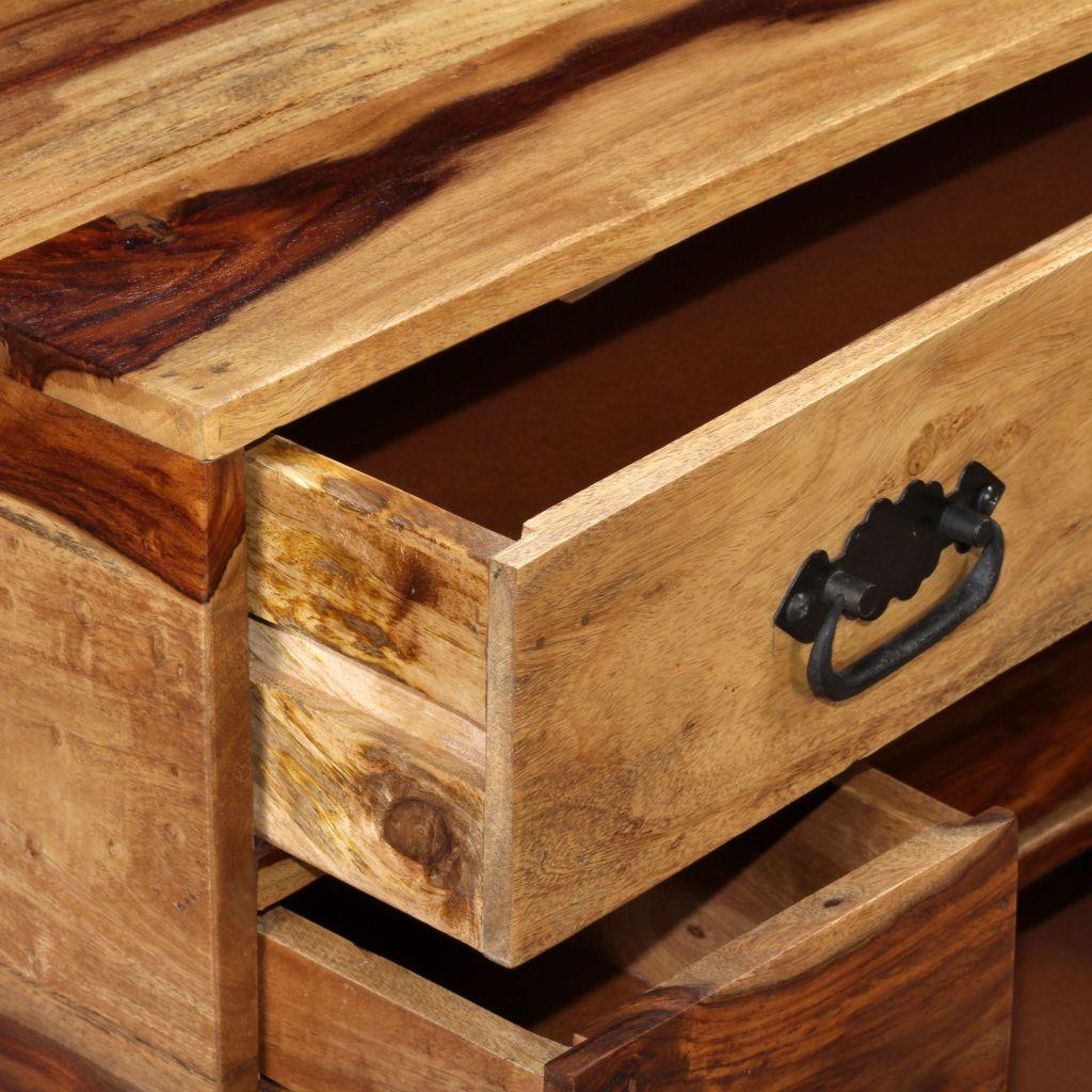 Buffet bahut armoire console meuble de rangement bois massif de sesham 115 cm 4402100 - Helloshop26