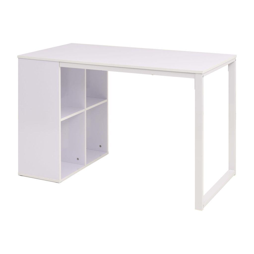 Bureau table meuble travail informatique écriture 120 cm blanc 0502105 - Helloshop26