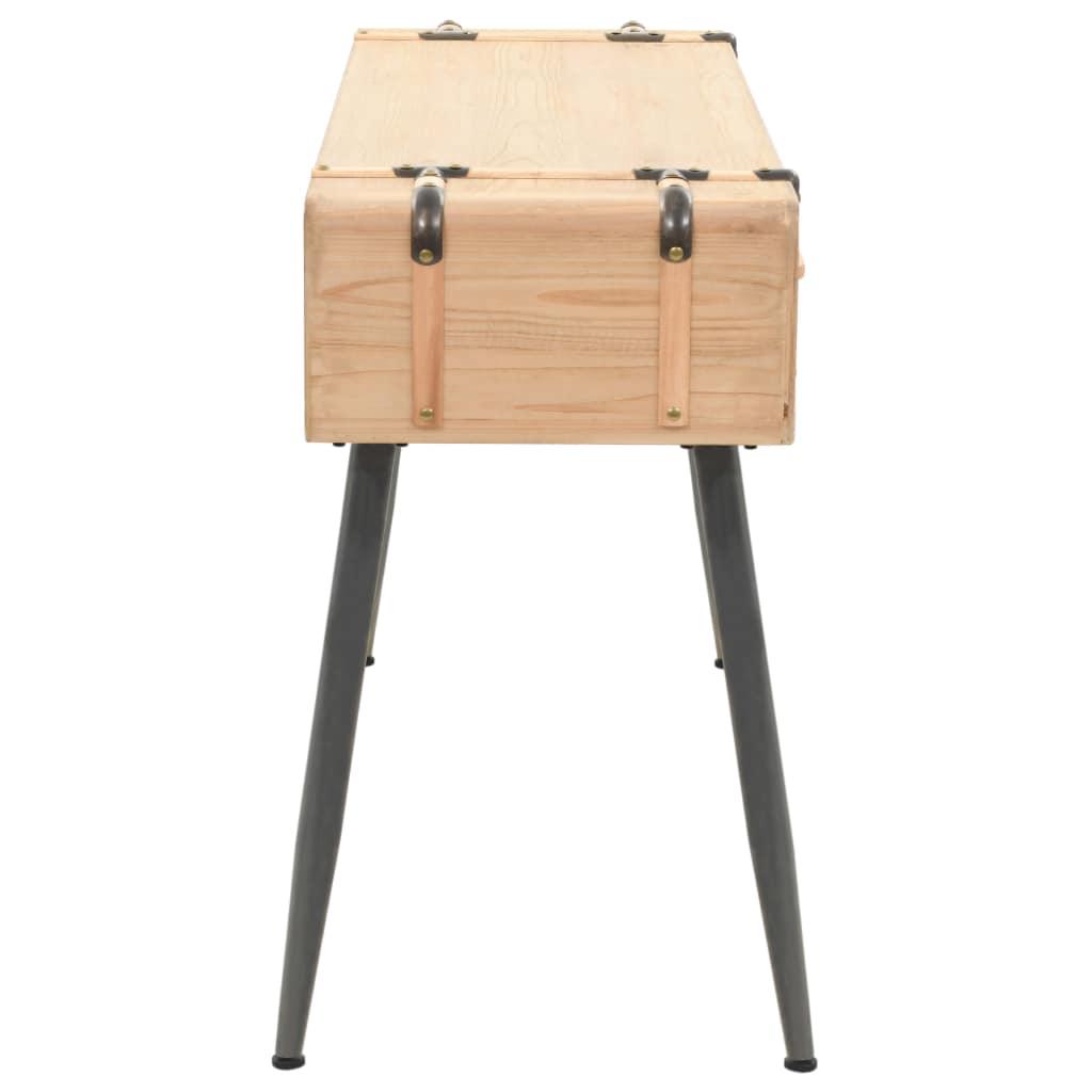 Buffet bahut armoire console meuble de rangement bois massif de sapin 115 cm 4402298 - Helloshop26