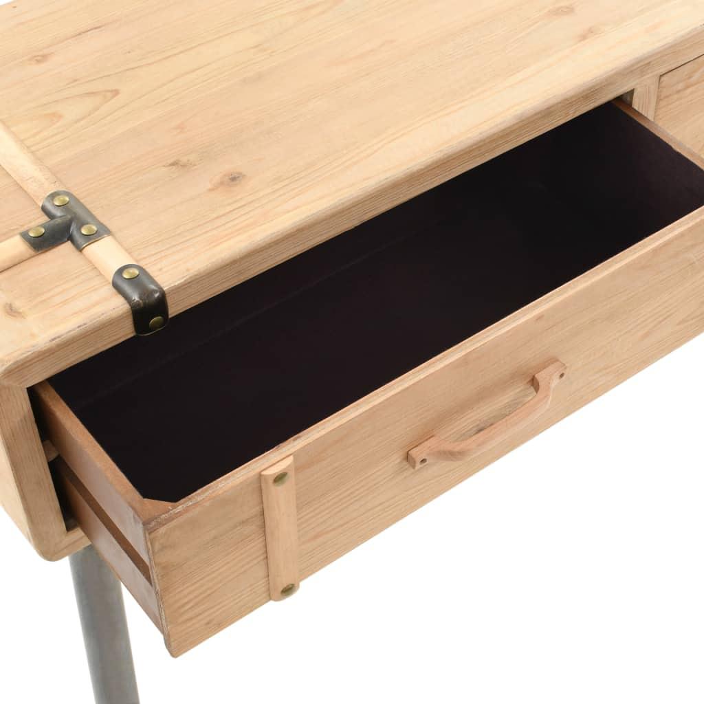 Buffet bahut armoire console meuble de rangement bois massif de sapin 115 cm 4402298 - Helloshop26