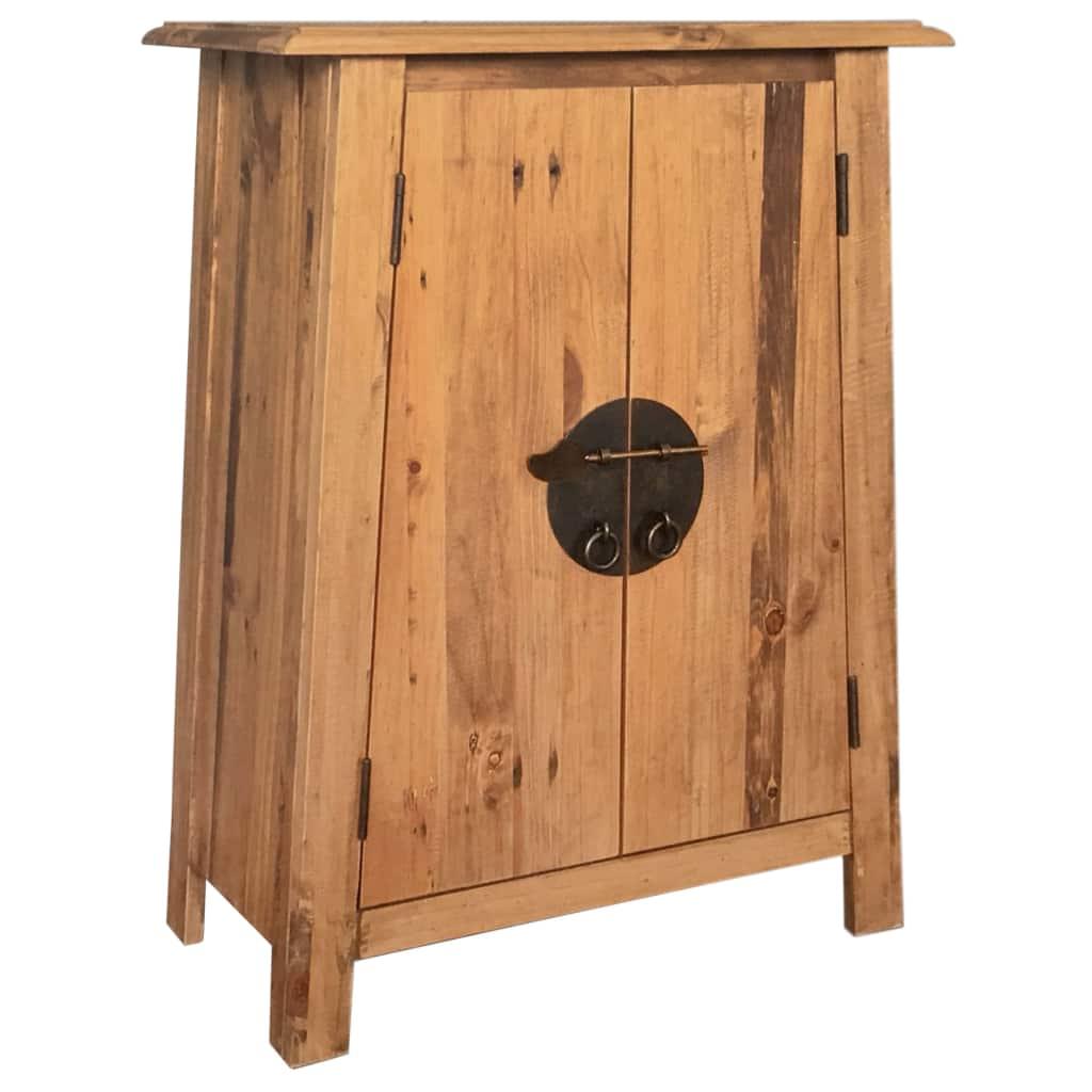 Buffet bahut armoire console meuble de rangement latérale de salle de bain pin recyclé massif 80 cm marron 4402240 - Helloshop26
