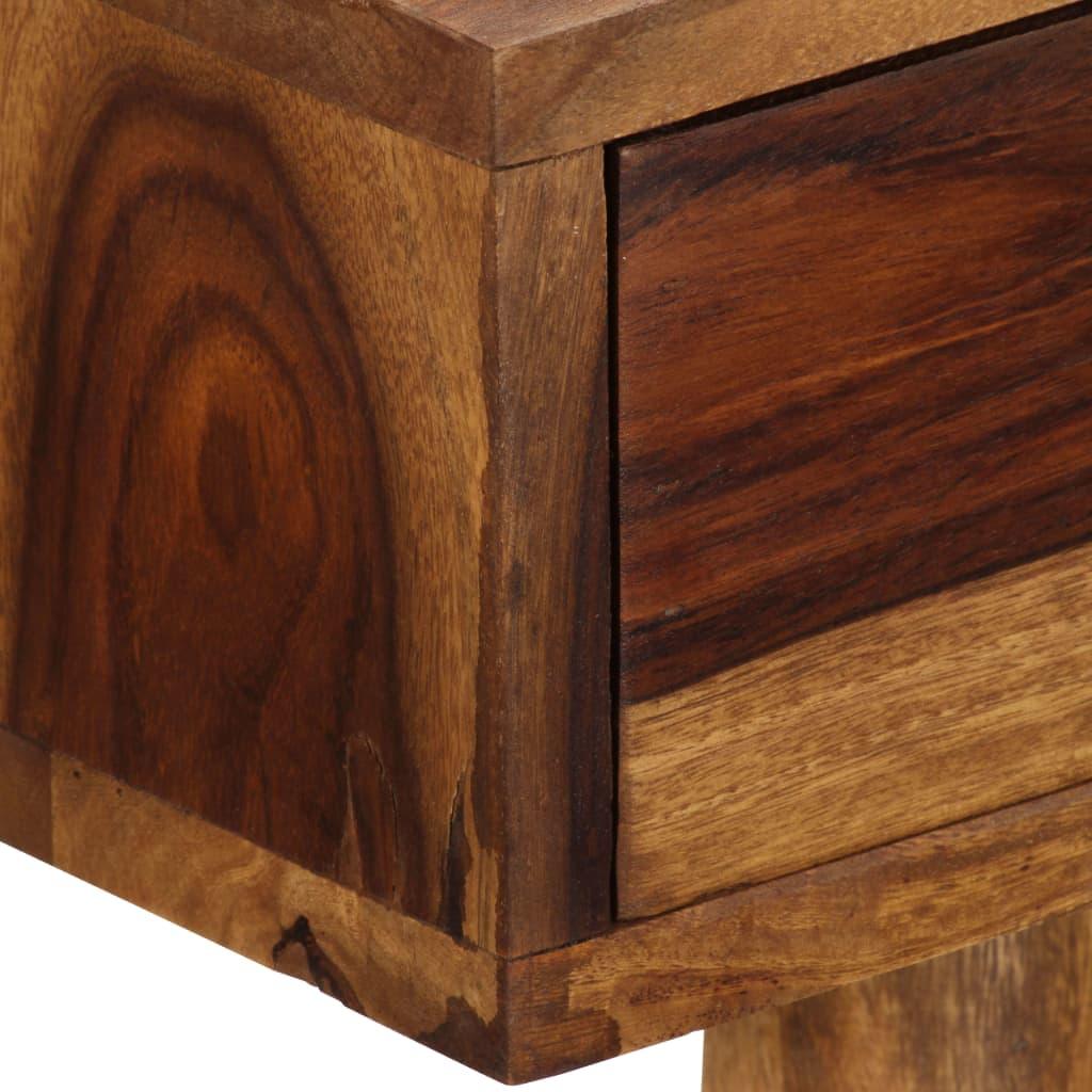 Bureau table meuble travail informatique 110 cm bois solide de sesham 0502103 - Helloshop26
