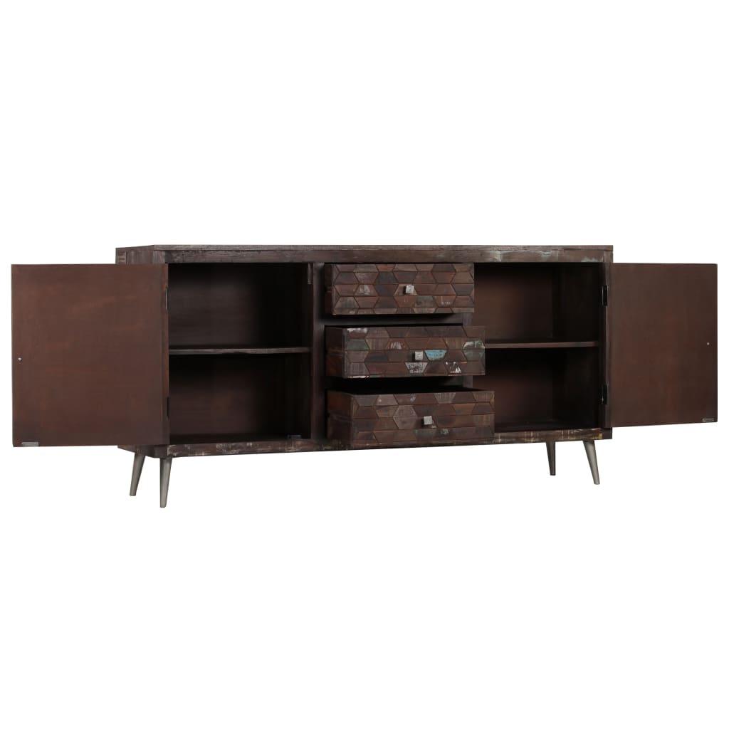 Buffet bahut armoire console meuble de rangement bois de récupération solide 160 cm 4402097 - Helloshop26